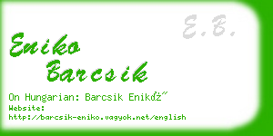 eniko barcsik business card